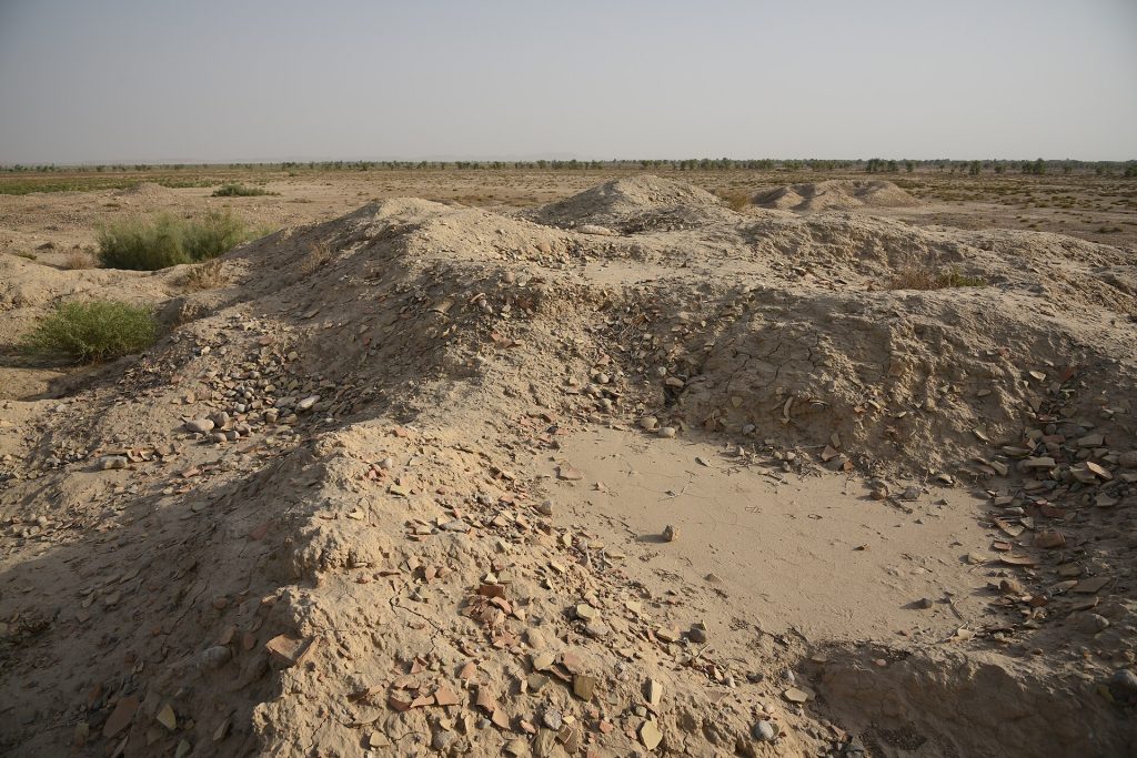 Overview of the Mehrgarh archaeological site on the Kacchi plain in Balochistan
