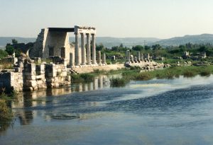 The stoa lining the agora of Miletus