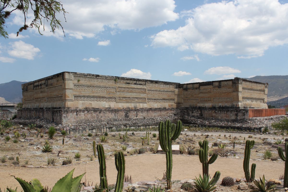 Hall of the Columns in the Palace group at Mitla archaeological site