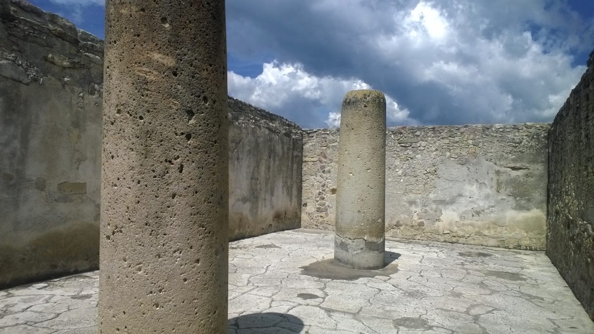 Entrance to a tomb chamber at the Mitla archaeological site