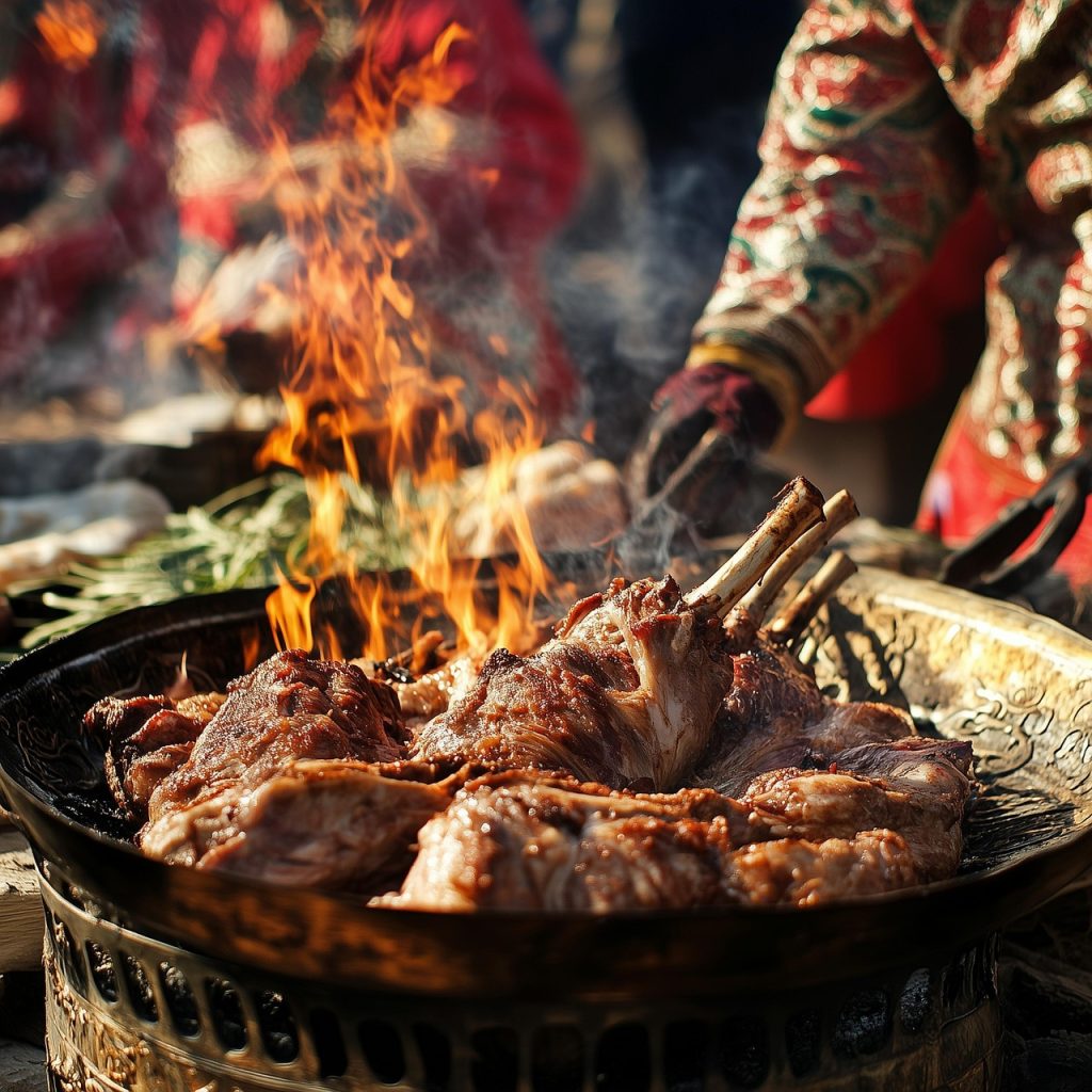 Mutton and dairy, the foundation of the herder’s diet.