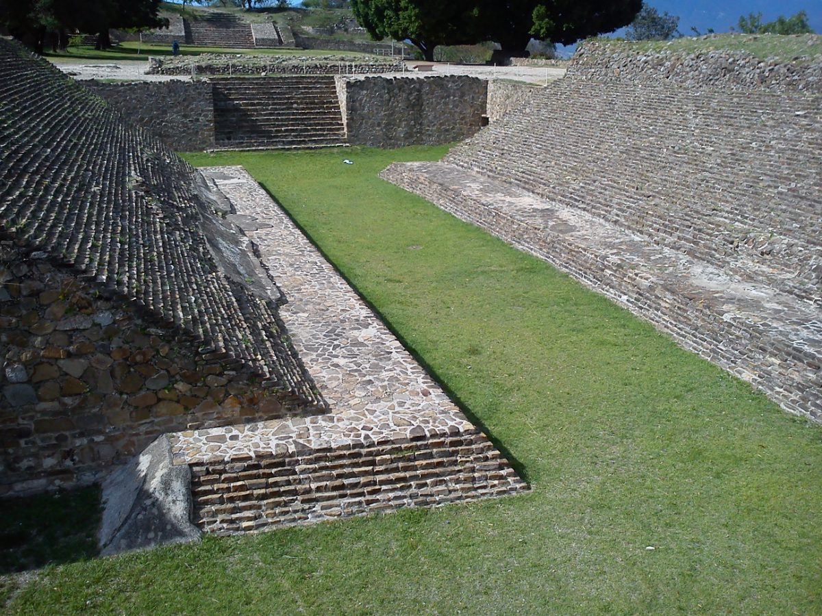The ballcourt, juego de pelota, at Monte Alban