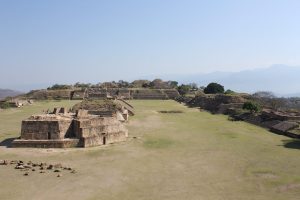 Main Plaza of Monte Alban with Building J and the North Platform, Oaxaca