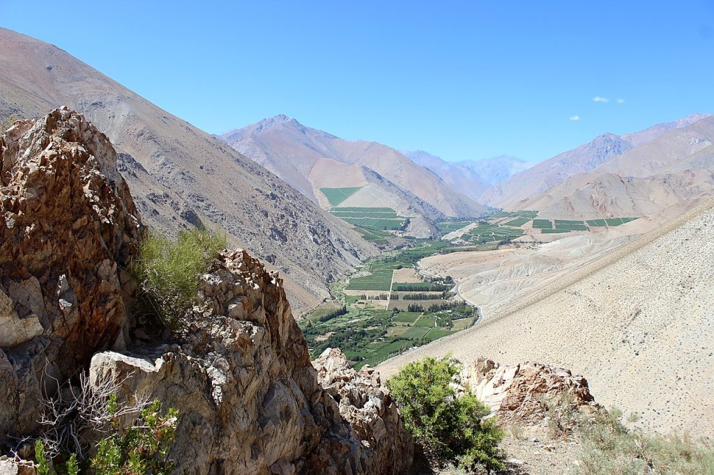 A valley landscape typical of the semi-arid region the Diaguita called home