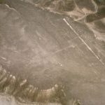 The hummingbird geoglyph among the ancient Nazca Lines in Peru