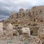 The summit and statue terraces of Mount Nemrut in southeastern Turkey