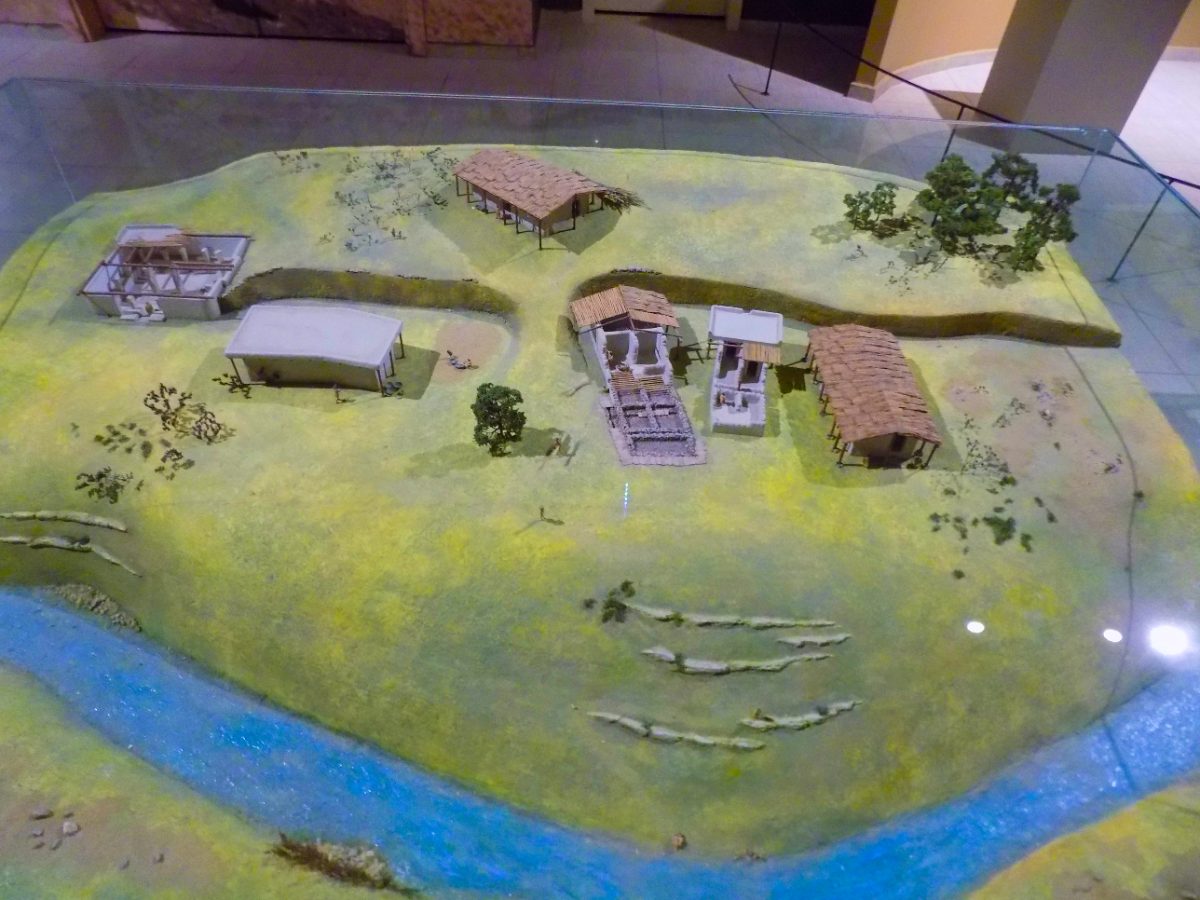 Model of the Nevali Cori excavation site before it was flooded by the Ataturk Dam