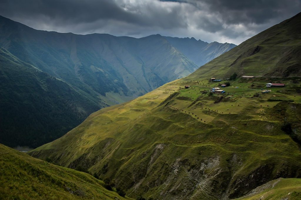 A mountain village of the Ossetian homeland