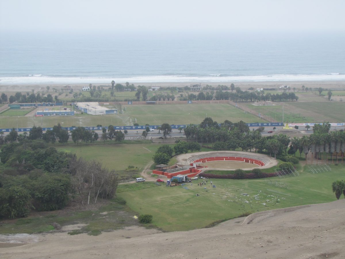 Wide view of the Pachacamac archaeological complex