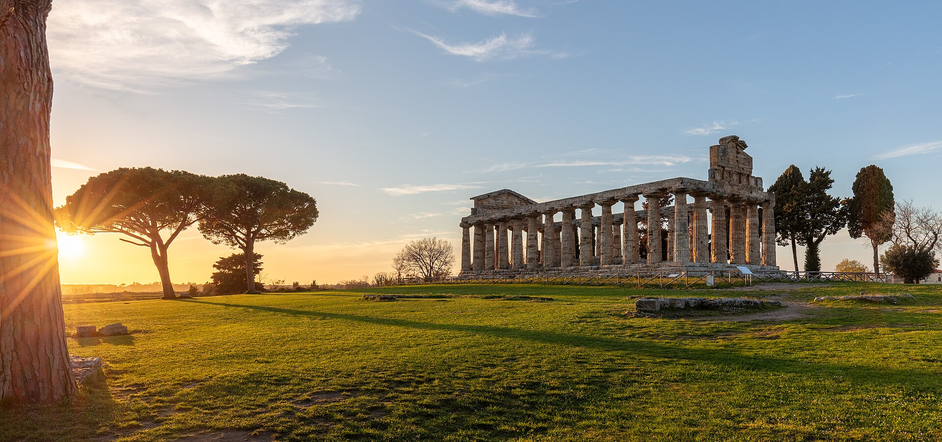 Paestum temples evening