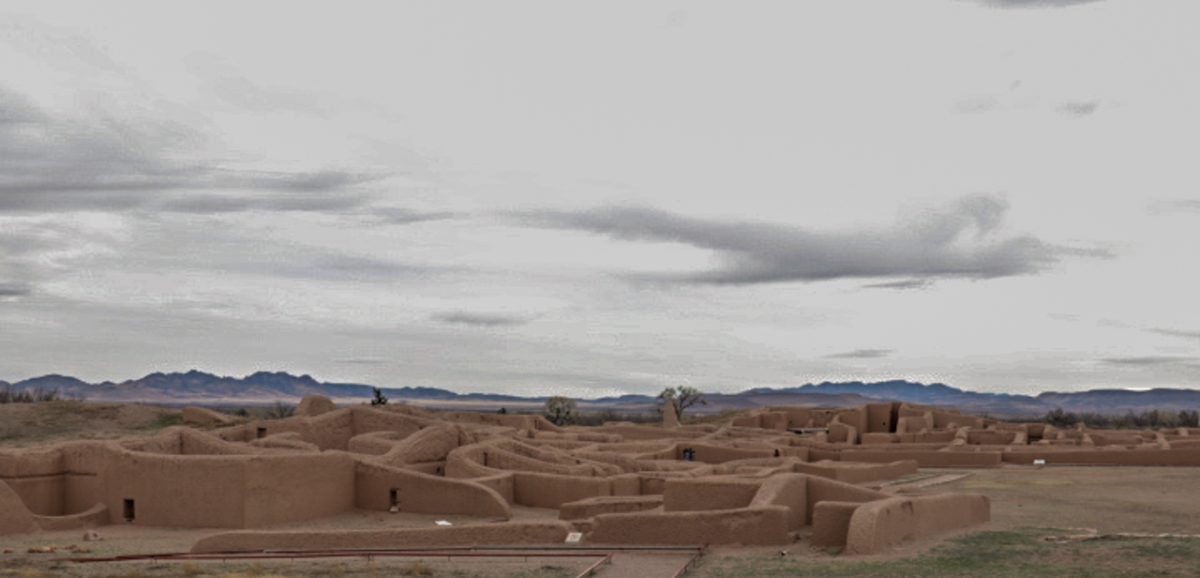 View of the Paquime archaeological zone ruins