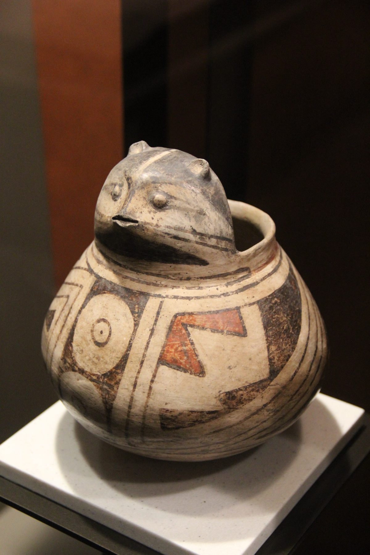Anthropomorphic effigy ceramic vessel from Paquime culture