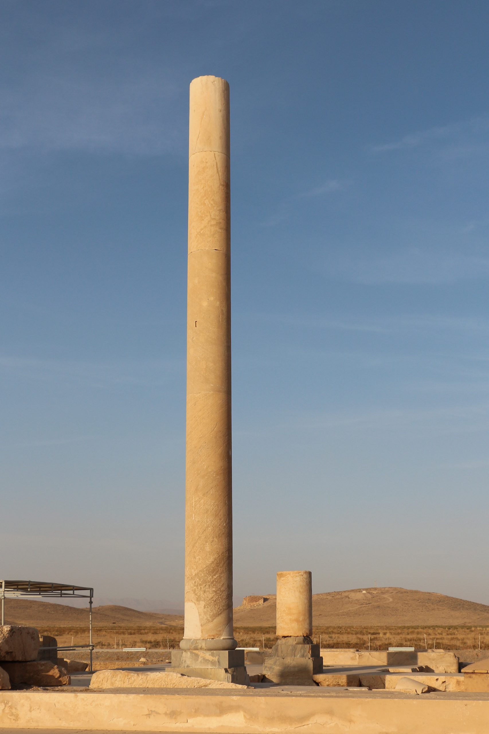 Standing remains of a palace hall at Pasargadae