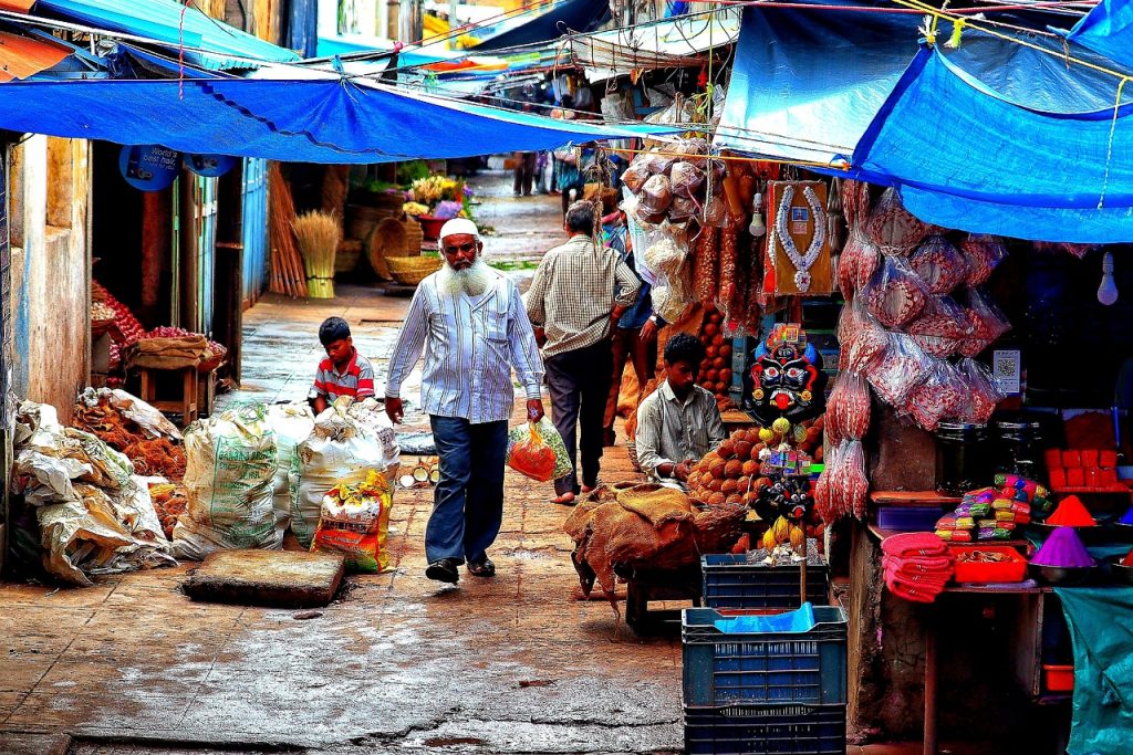 Carpet weaving, embroidery, and metalwork fill the bazaars of Pashtun towns.