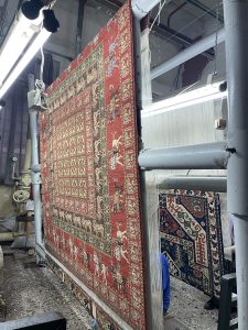 One of the restored samples of the Pazyryk carpet by the Armenian Megerian Carpet company.jpg