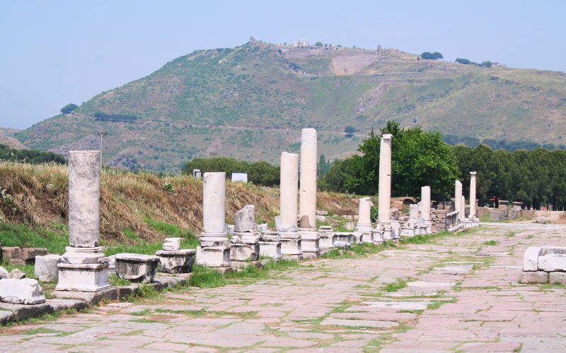 The acropolis of Pergamon crowning its steep hill