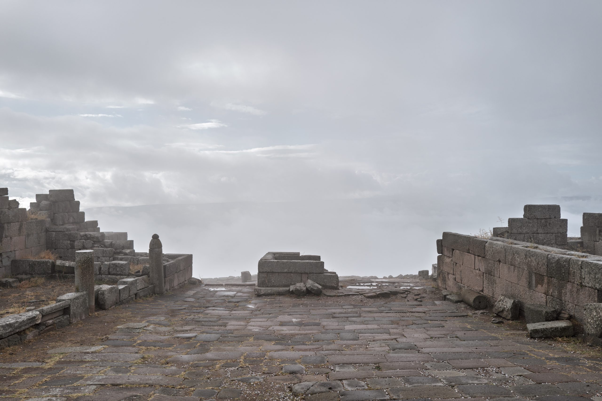 Ruins and terraces on the acropolis of Pergamon