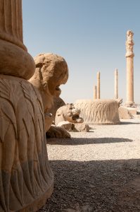 Standing columns of the Apadana audience hall at Persepolis