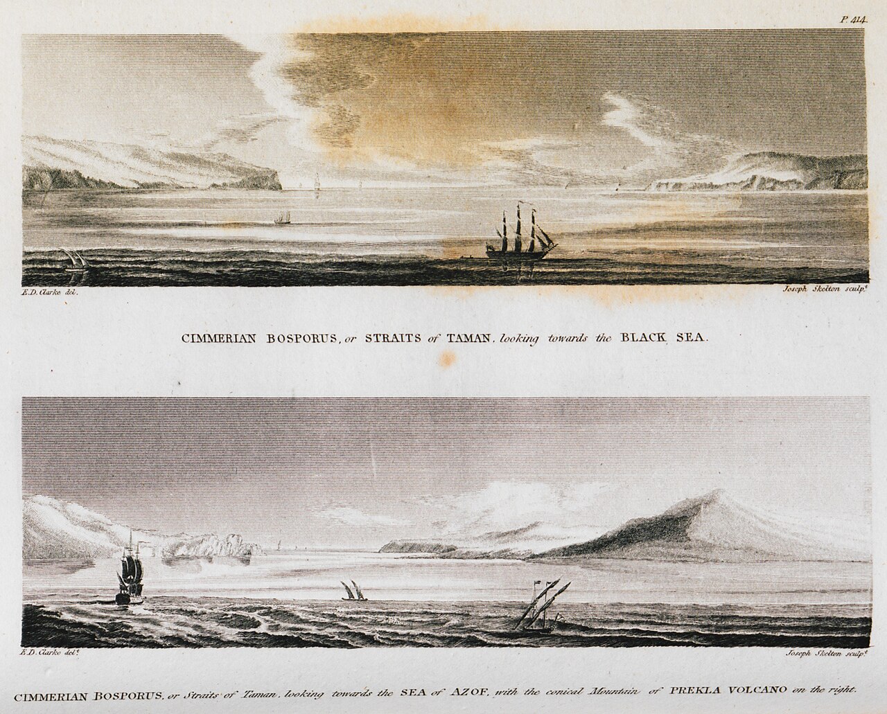 Cimmerian Bosporus, or Straits of Taman, looking towards the Black Sea Cimmerian Bosporus, or Straits of Taman, looking - Clarke Edward Daniel - 1810.jpg