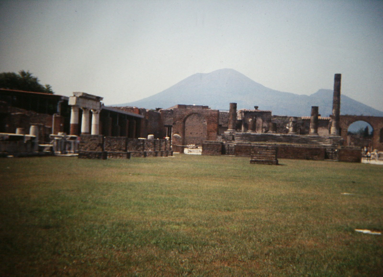 Pompeii forum and Vesuvius