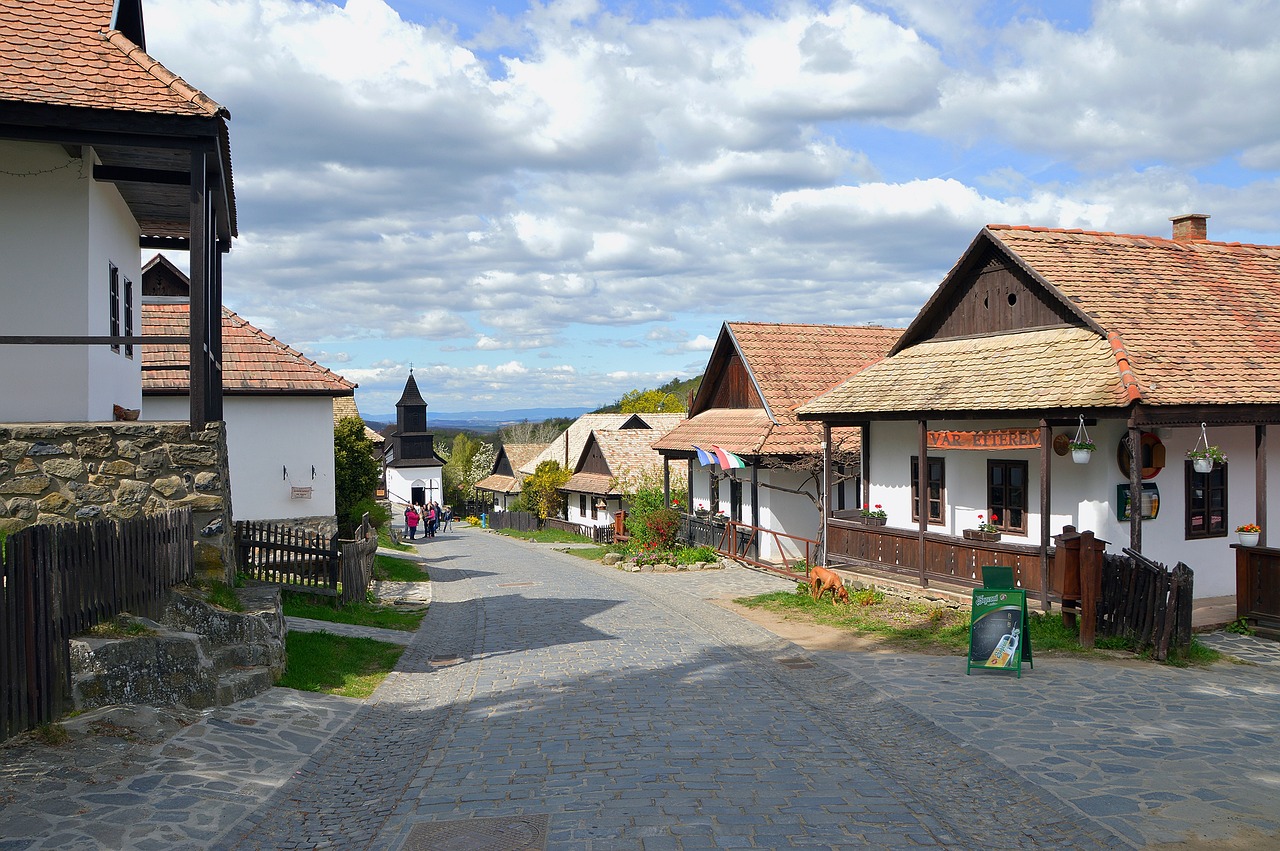 Old adobe village houses in the highlands