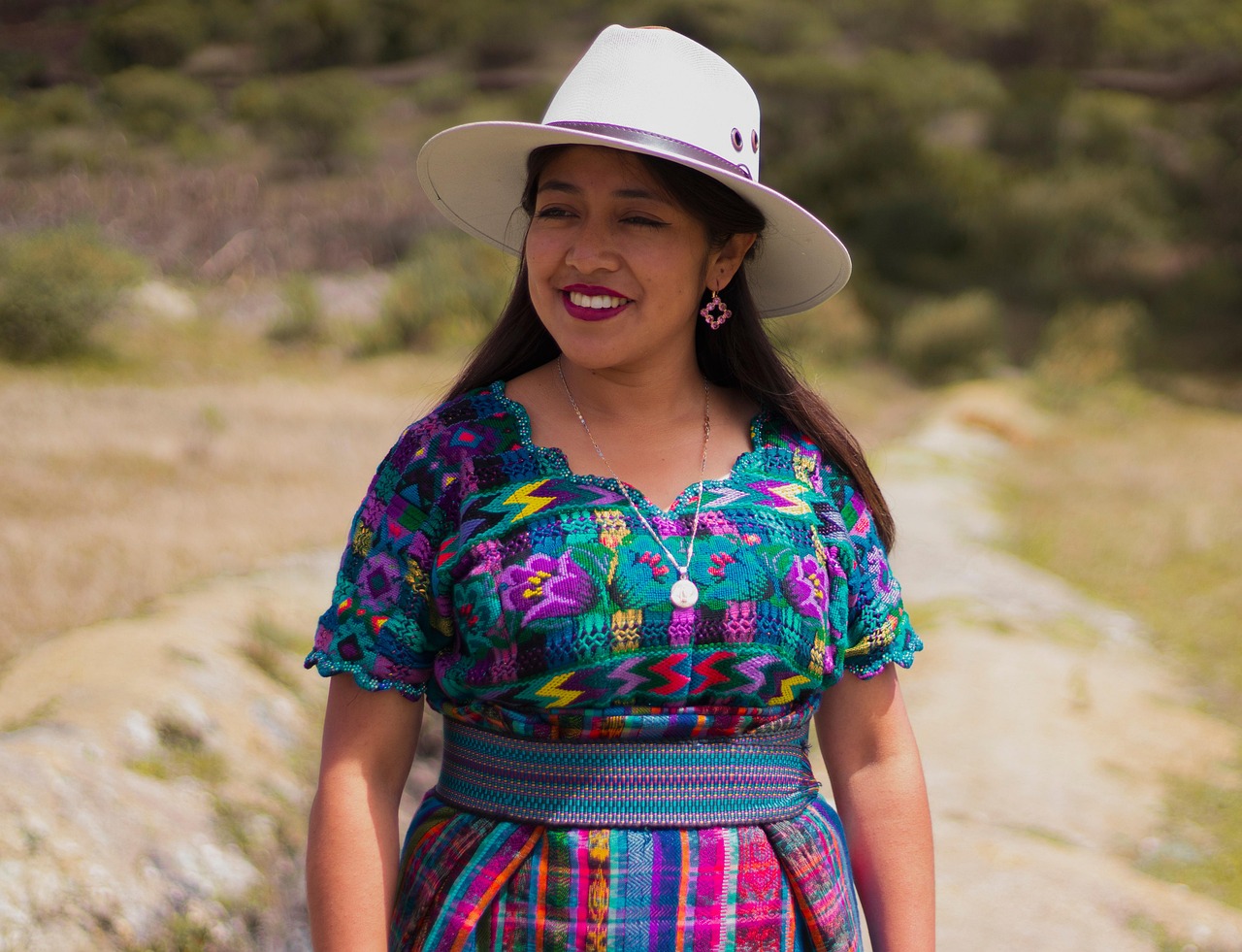 Maya woman representing the Q'eqchi' people