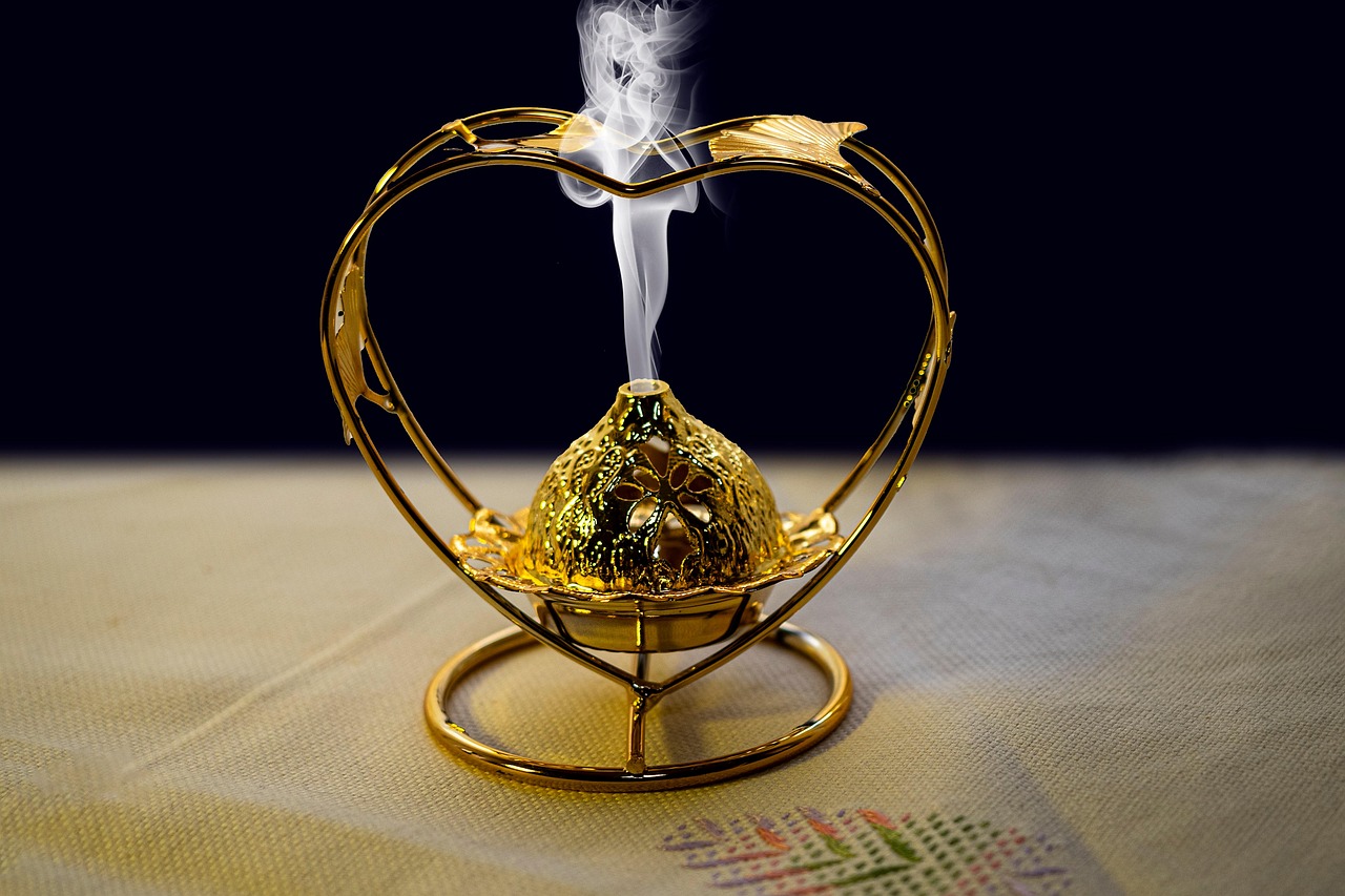 Rising incense smoke used in Maya ritual