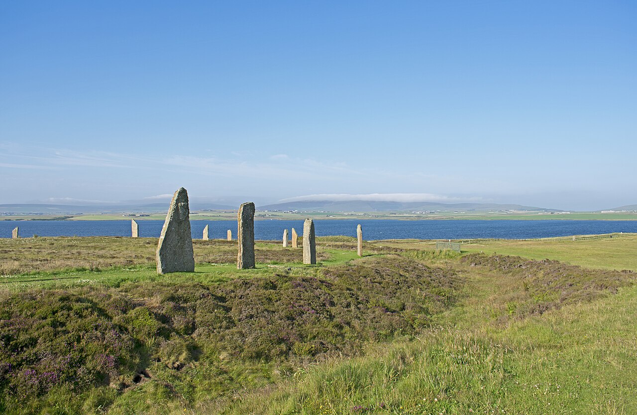 Ring of Brodgar seen closeby, Stenness, Orkney, Scotland, the United Kingdom