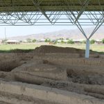 Overview of the Sarazm archaeological site in the Zravshan valley, Tajikistan