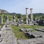 The reconstructed columns of the Temple of Artemis at Sardis