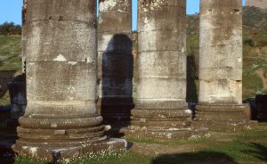 Standing columns at the east end of the Sardis temple