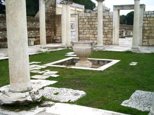 The courtyard of the ancient synagogue at Sardis