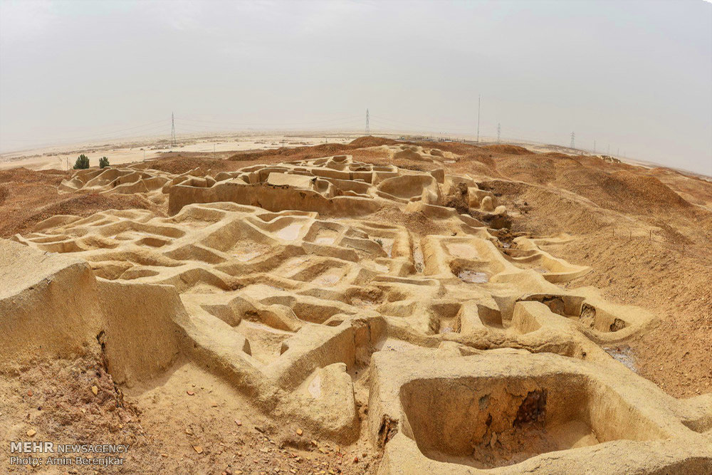 The excavated remains of Shahr-i Sokhta in eastern Iran