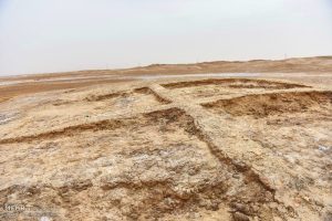 Mudbrick ruins at the Burnt City of Shahr-i Sokhta
