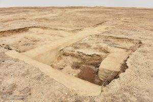 The desert landscape of the Shahr-i Sokhta site