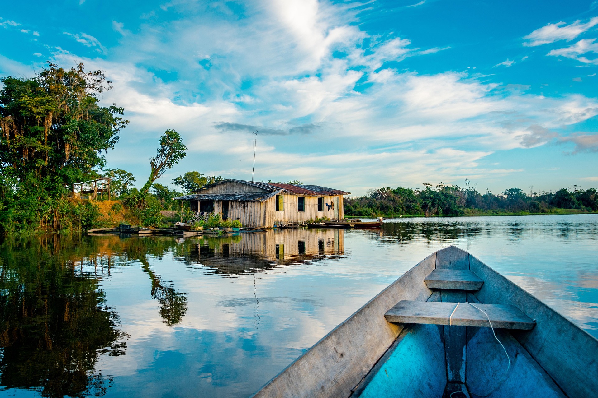 Extended family households along the river remain the core unit of Shuar society