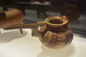 A painted jar from Tepe Sialk in a museum