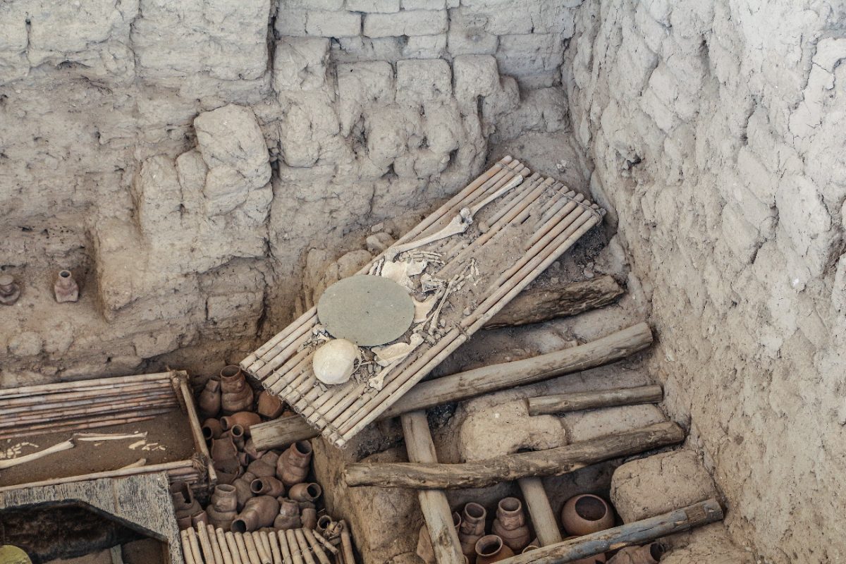 The royal tomb of the Lord of Sipan at Huaca Rajada, Peru