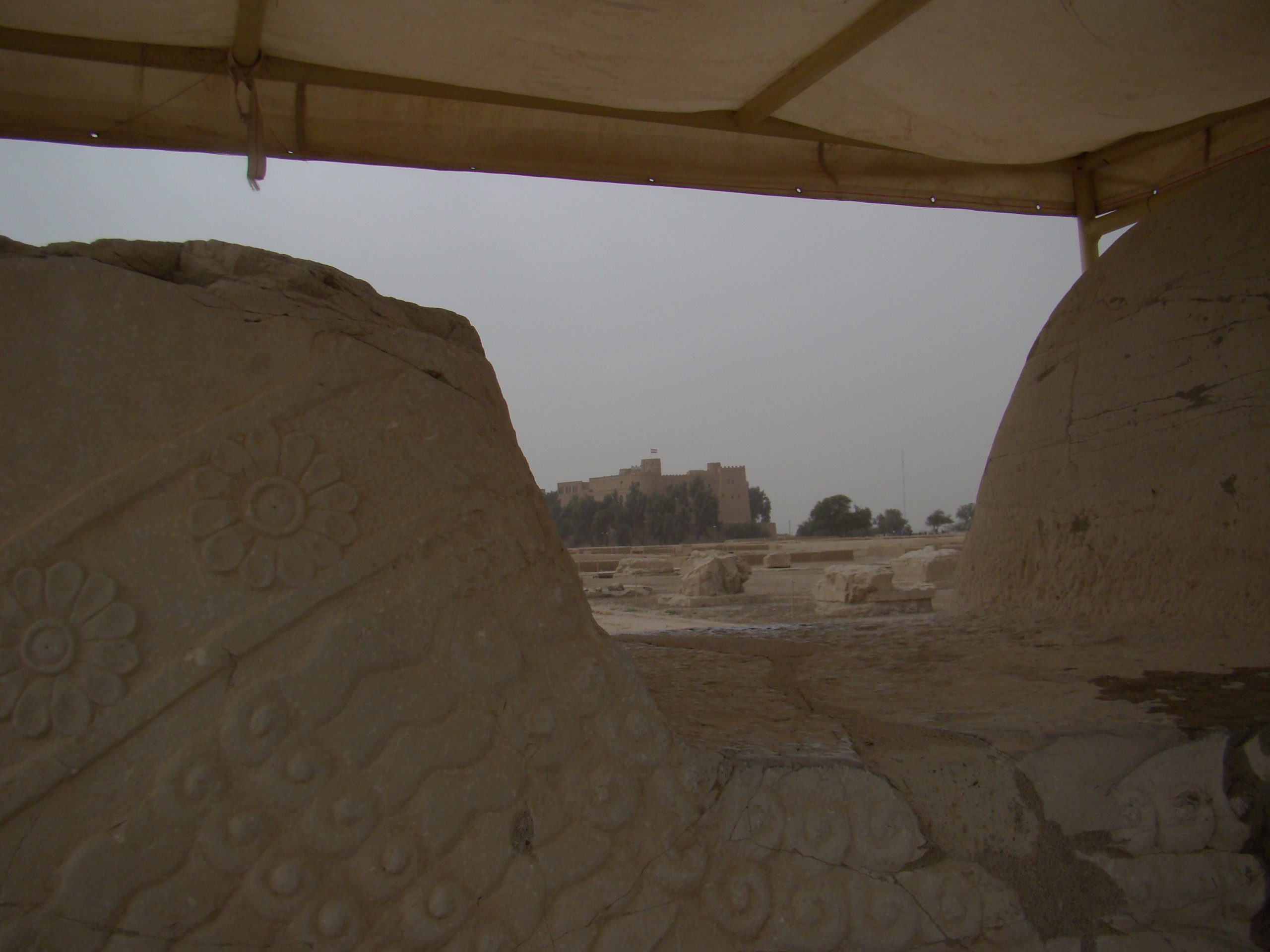 Excavated mudbrick ruins at the site of Susa