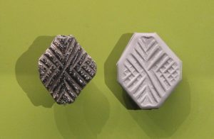 An ancient stamp seal from Tell Brak used to mark ownership and goods
