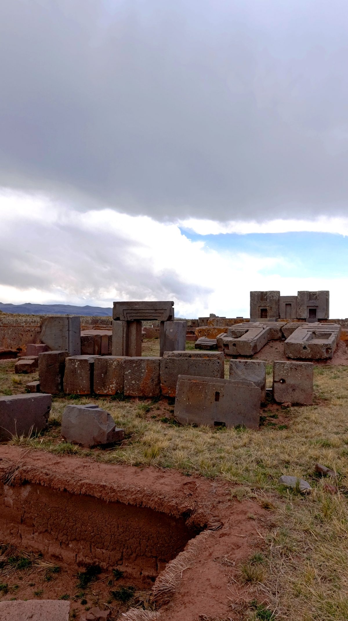 Precisely cut stone blocks showing advanced masonry at Pumapunku, Tiwanaku