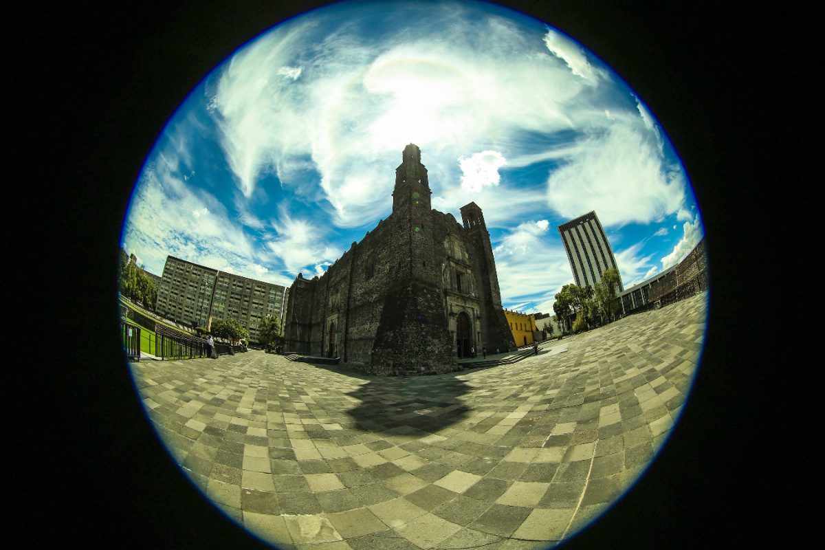 The colonial era Templo de Santiago church built at Tlatelolco