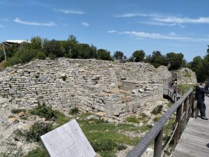 Ancient stone structures at the city of Troy