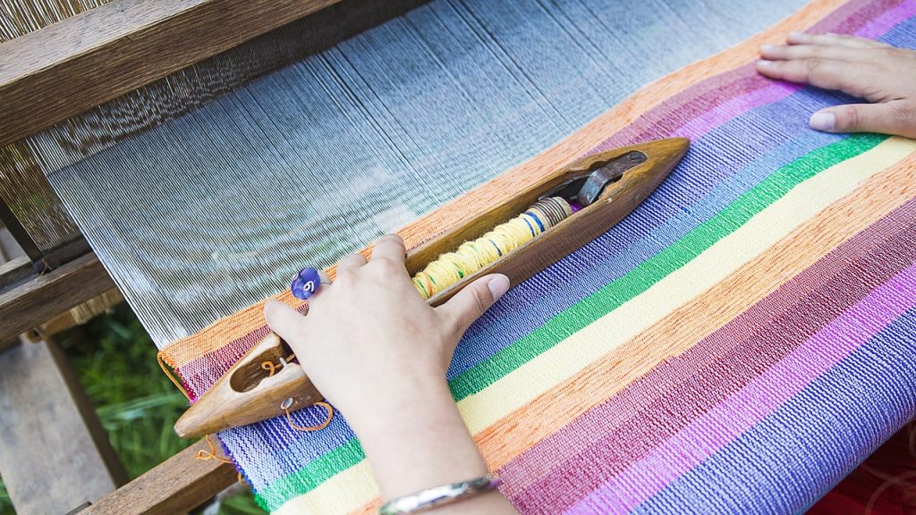 Tujia brocade is among the celebrated weavings of China.