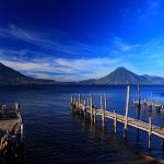 Tz'utujil Maya scene on the shore of Lake Atitlán