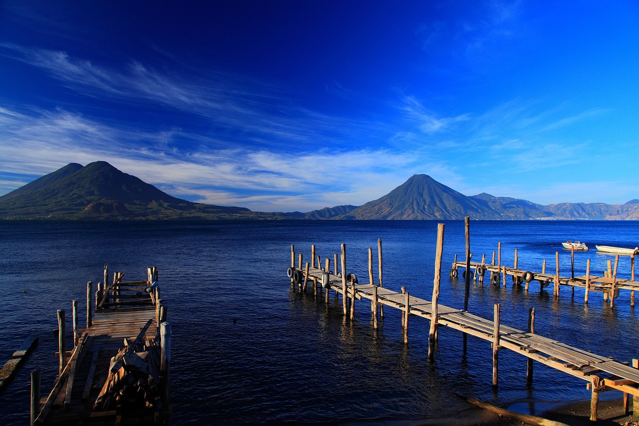 Tz'utujil Maya scene on the shore of Lake Atitlán
