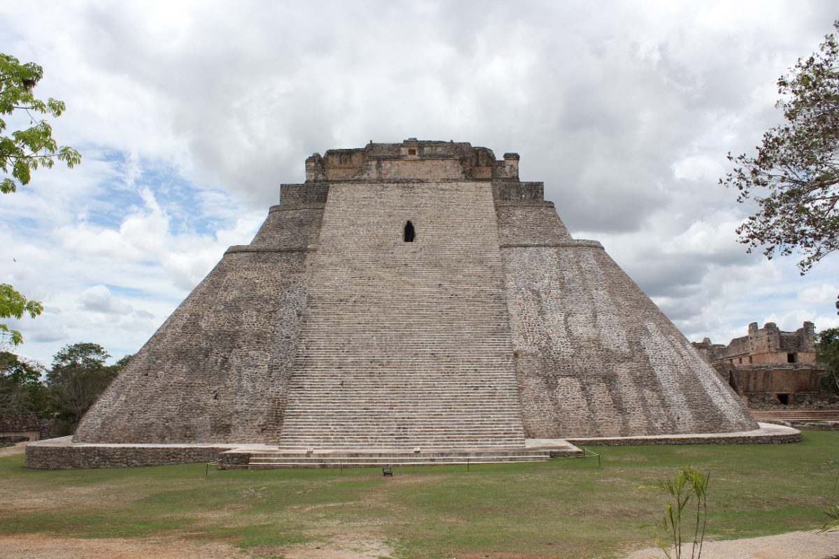 Rounded corner staircase of the Pyramid of the Magician at Uxmal