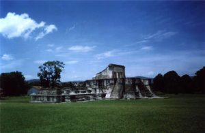 Ruins of the Mam Maya city of Zaculeu in Huehuetenango, Guatemala