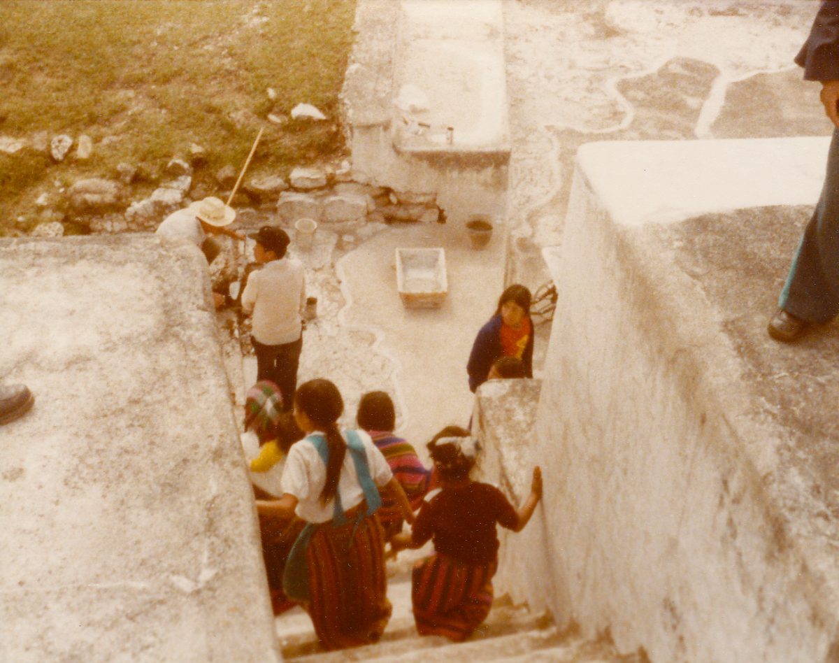 Stairway steps of a temple pyramid at Zaculeu