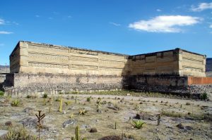 Ancient ruins at Mitla, sacred city of the Zapotec